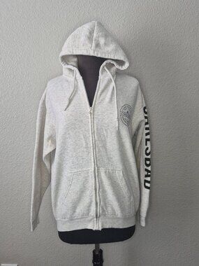 Pacific & Co Carlsbad California Full Zip Hoodie Heather Grey Medium Excellent